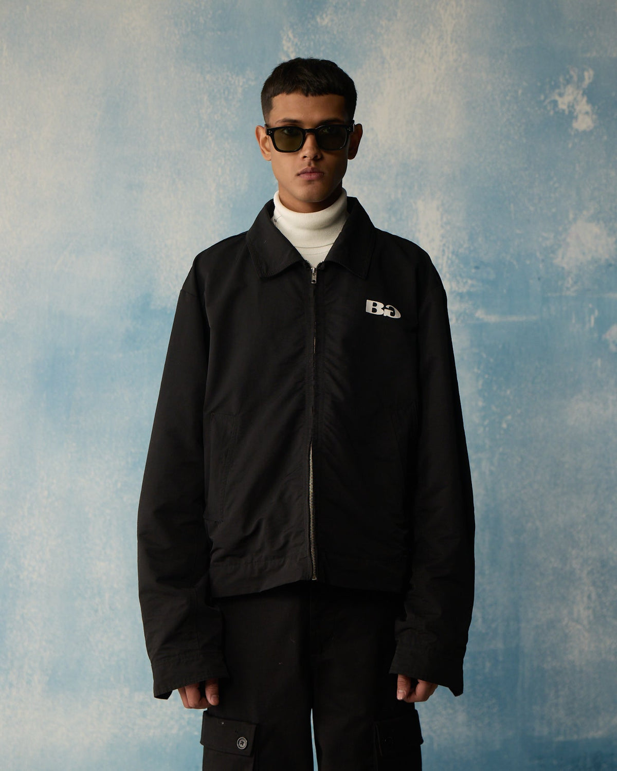 Black Boxy Utility Jacket